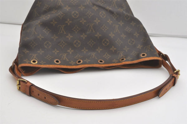 Authentic Louis Vuitton Monogram Petit Noe M42226 Shoulder Drawstring Bag 5247I