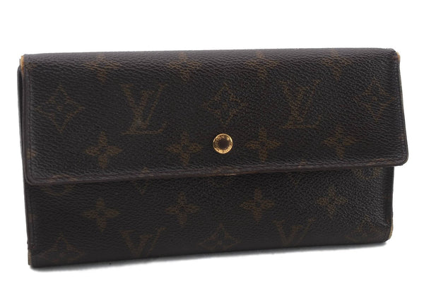 Auth LOUIS VUITTON Monogram Porte Tresor International Wallet M61215 LV 5248C