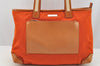 Authentic GUCCI Vintage Shoulder Tote Bag Canvas Leather Orange 5248I