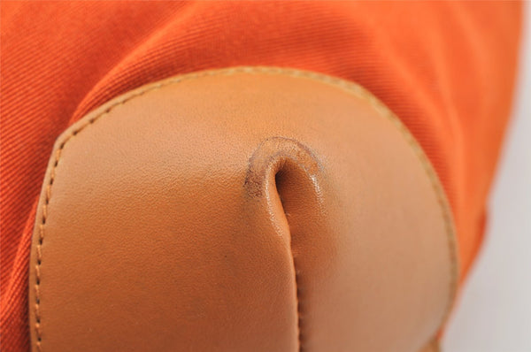 Authentic GUCCI Vintage Shoulder Tote Bag Canvas Leather Orange 5248I