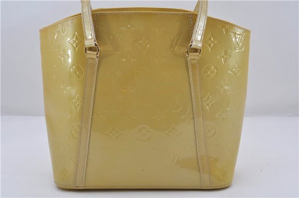 Auth LOUIS VUITTON Vernis Avalon MM Shoulder Hand Bag Yellow M91743 LV 5250C