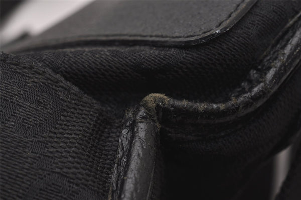 Authentic GUCCI Shoulder Cross Body Bag GG Canvas Leather 27639 Black 5250I