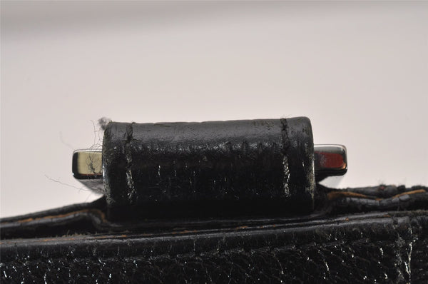 Authentic GUCCI Shoulder Cross Body Bag GG Canvas Leather 27639 Black 5250I