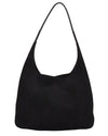 Authentic GUCCI Vintage Shoulder Bag Purse Suede Leather 0013167 Black 5253I