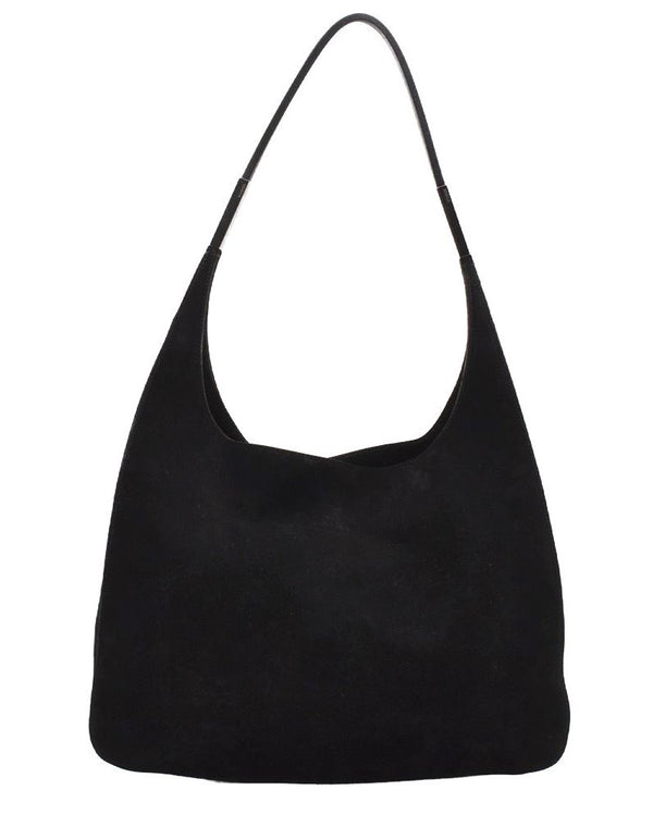 Authentic GUCCI Vintage Shoulder Bag Purse Suede Leather 0013167 Black 5253I