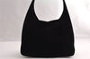 Authentic GUCCI Vintage Shoulder Bag Purse Suede Leather 0013167 Black 5253I