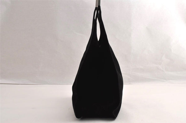 Authentic GUCCI Vintage Shoulder Bag Purse Suede Leather 0013167 Black 5253I