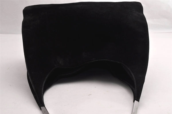 Authentic GUCCI Vintage Shoulder Bag Purse Suede Leather 0013167 Black 5253I