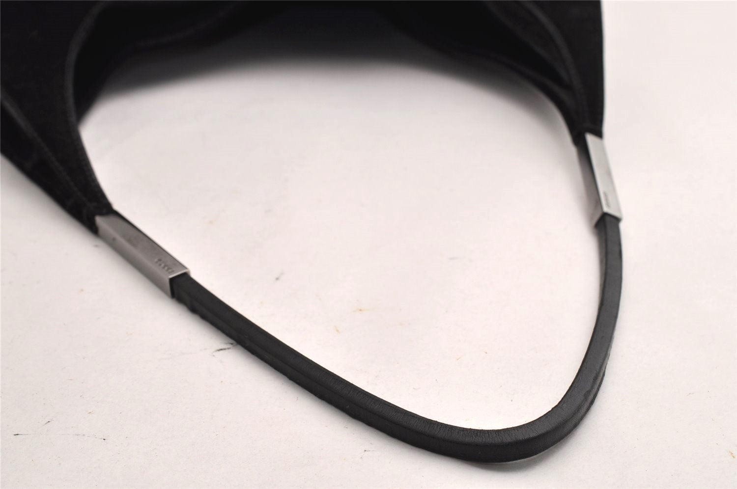 Authentic GUCCI Vintage Shoulder Bag Purse Suede Leather 0013167 Black 5253I