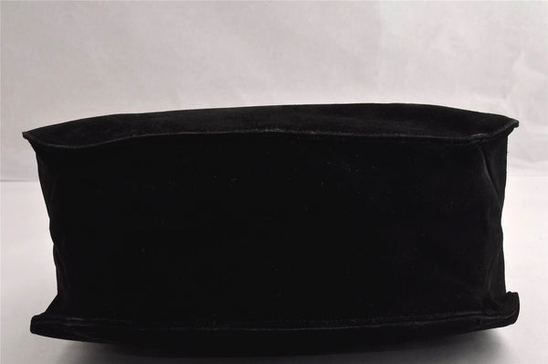 Authentic GUCCI Vintage Shoulder Bag Purse Suede Leather 0013167 Black 5253I