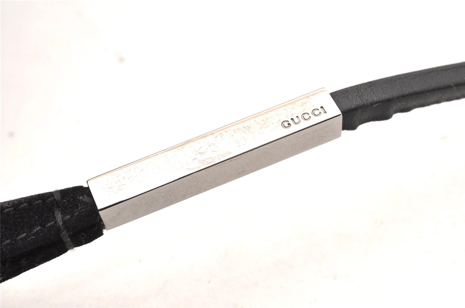 Authentic GUCCI Vintage Shoulder Bag Purse Suede Leather 0013167 Black 5253I