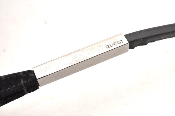 Authentic GUCCI Vintage Shoulder Bag Purse Suede Leather 0013167 Black 5253I