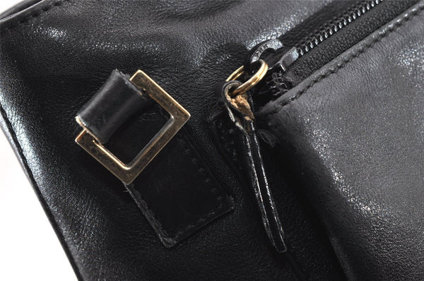 Authentic GUCCI Bamboo Vintage 2way Hand Shoulder Bag Leather Black Junk 5254I