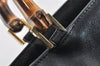 Authentic GUCCI Bamboo Vintage 2way Hand Shoulder Bag Leather Black Junk 5254I