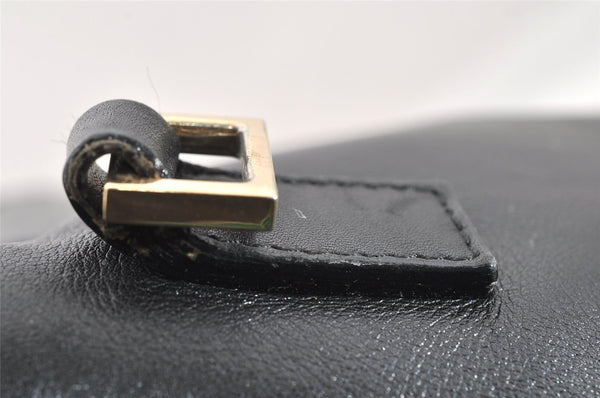 Authentic GUCCI Bamboo Vintage 2way Hand Shoulder Bag Leather Black Junk 5254I