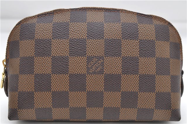 Authentic Louis Vuitton Damier Pochette Cosmetic Pouch N47516 LV 5255D