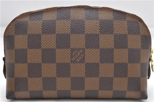 Authentic Louis Vuitton Damier Pochette Cosmetic Pouch N47516 LV 5255D