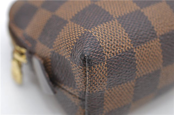 Authentic Louis Vuitton Damier Pochette Cosmetic Pouch N47516 LV 5255D