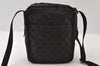 Authentic GUCCI Shoulder Cross Body Bag GG Canvas Leather 122759 Black 5255I