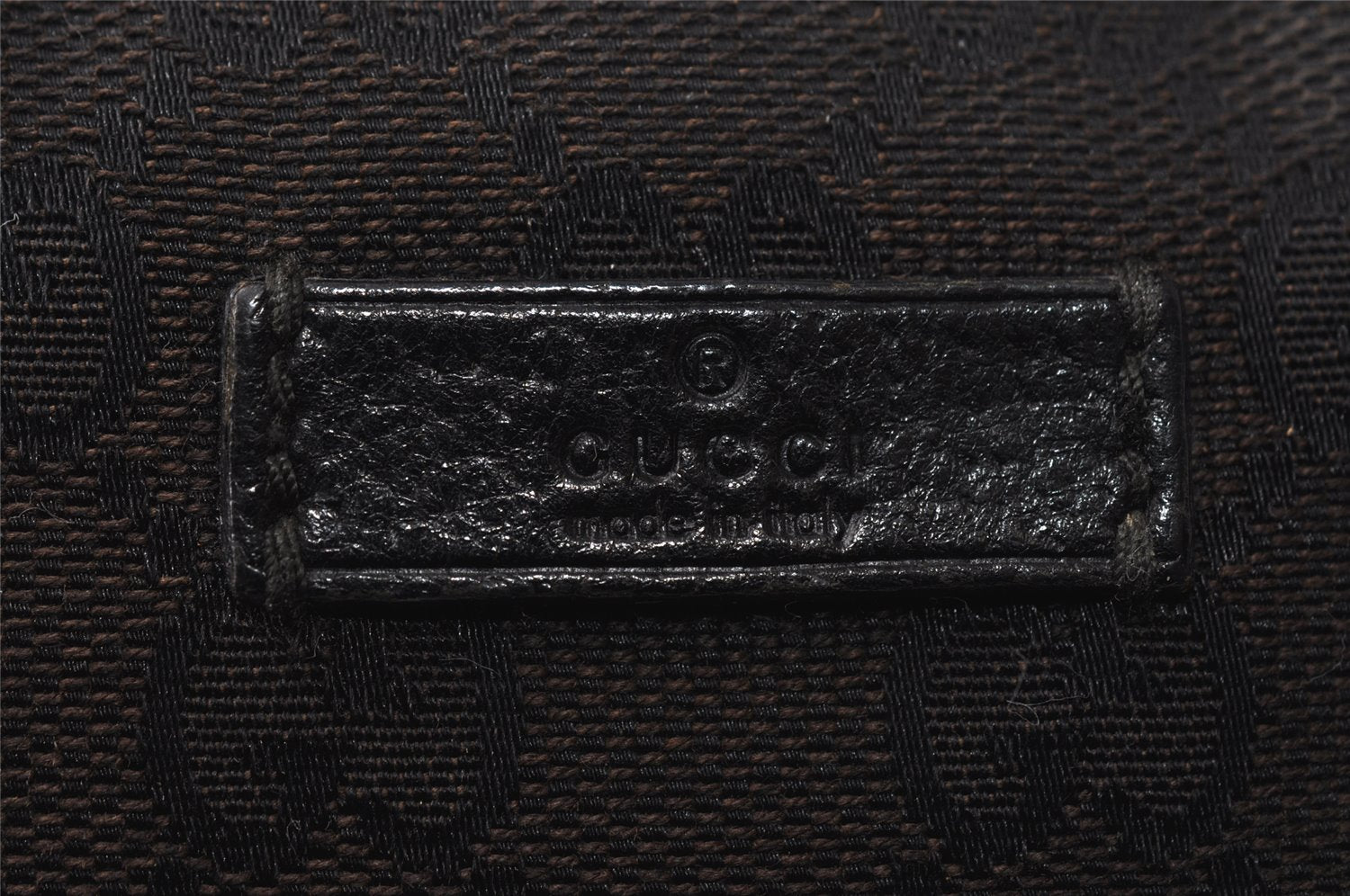 Authentic GUCCI Shoulder Cross Body Bag GG Canvas Leather 122759 Black 5255I