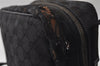 Authentic GUCCI Shoulder Cross Body Bag GG Canvas Leather 122759 Black 5255I