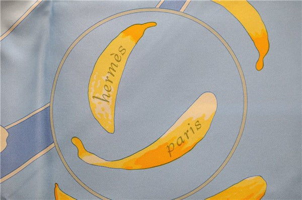 Authentic HERMES Carre 90 Scarf "au gre du vent" Silk Orange Box 5256D