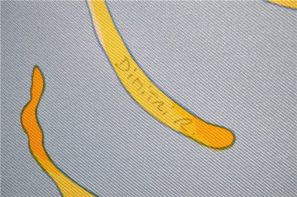 Authentic HERMES Carre 90 Scarf "au gre du vent" Silk Orange Box 5256D