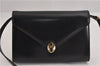 Authentic GUCCI Vintage Shoulder Cross Body Bag Purse Leather Black 5259F