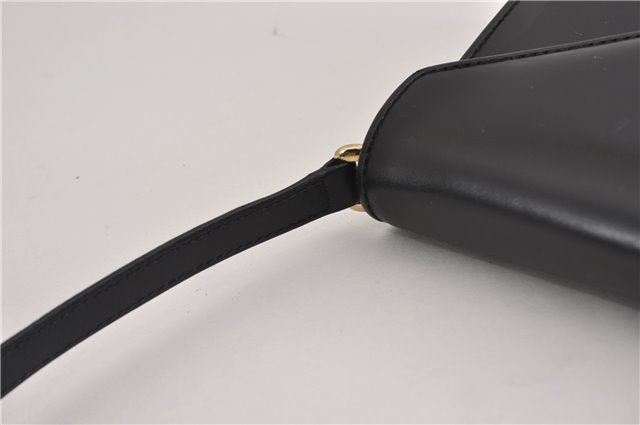 Authentic GUCCI Vintage Shoulder Cross Body Bag Purse Leather Black 5259F