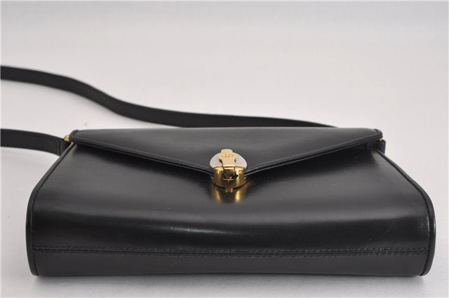 Authentic GUCCI Vintage Shoulder Cross Body Bag Purse Leather Black 5259F