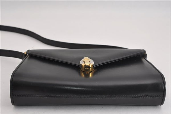 Authentic GUCCI Vintage Shoulder Cross Body Bag Purse Leather Black 5259F