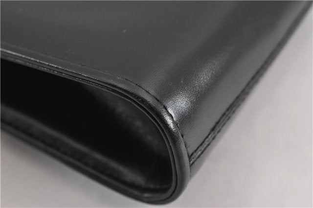 Authentic GUCCI Vintage Shoulder Cross Body Bag Purse Leather Black 5259F