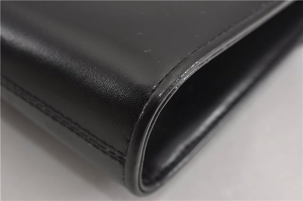 Authentic GUCCI Vintage Shoulder Cross Body Bag Purse Leather Black 5259F