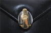 Authentic GUCCI Vintage Shoulder Cross Body Bag Purse Leather Black 5259F