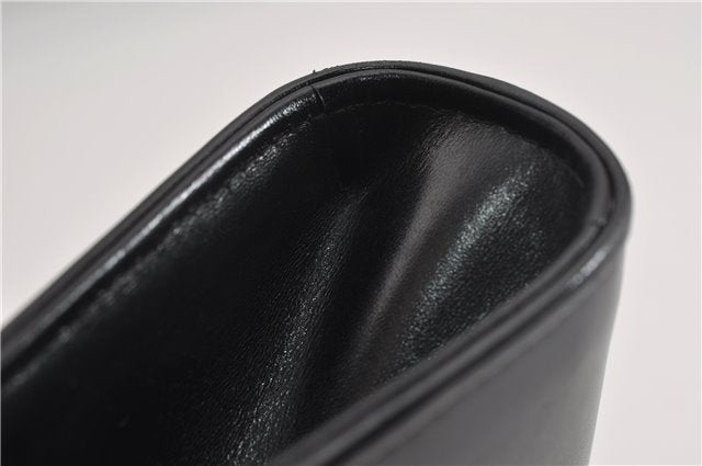 Authentic GUCCI Vintage Shoulder Cross Body Bag Purse Leather Black 5259F