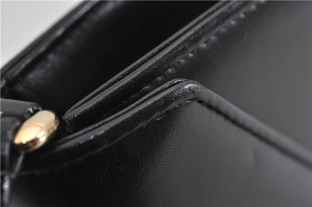 Authentic GUCCI Vintage Shoulder Cross Body Bag Purse Leather Black 5259F