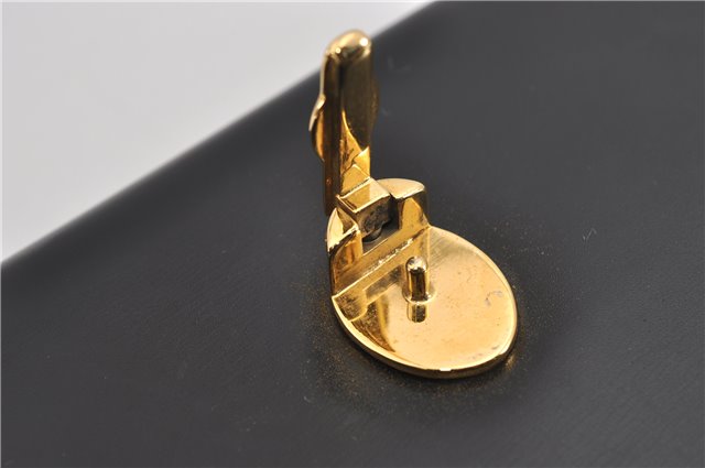 Authentic GUCCI Vintage Shoulder Cross Body Bag Purse Leather Black 5259F