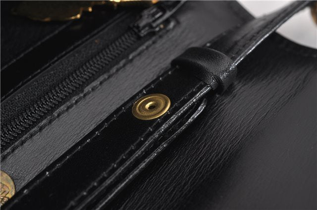 Authentic GUCCI Vintage Shoulder Cross Body Bag Purse Leather Black 5259F