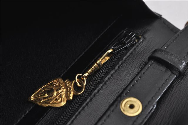 Authentic GUCCI Vintage Shoulder Cross Body Bag Purse Leather Black 5259F