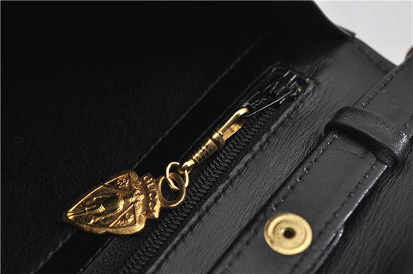 Authentic GUCCI Vintage Shoulder Cross Body Bag Purse Leather Black 5259F
