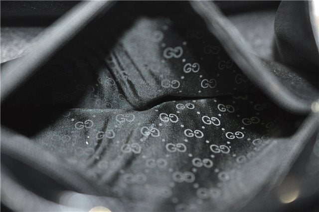 Authentic GUCCI Vintage Shoulder Cross Body Bag Purse Leather Black 5259F