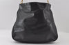 Authentic GUCCI Vintage Bamboo Hand Tote Bag Leather Black Junk 5259I