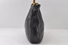 Authentic GUCCI Vintage Bamboo Hand Tote Bag Leather Black Junk 5259I