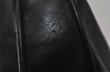 Authentic GUCCI Vintage Bamboo Hand Tote Bag Leather Black Junk 5259I