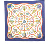 Authentic HERMES Carre 90 Scarf "Qu importe le flacon" Silk Navy 5260D