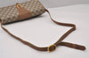 Authentic GUCCI 2Way Shoulder Cross Body Clutch Bag GG PVC Leather Brown 5260I