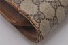 Authentic GUCCI 2Way Shoulder Cross Body Clutch Bag GG PVC Leather Brown 5260I