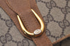 Authentic GUCCI 2Way Shoulder Cross Body Clutch Bag GG PVC Leather Brown 5260I
