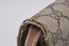 Authentic GUCCI 2Way Shoulder Cross Body Clutch Bag GG PVC Leather Brown 5260I