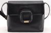 Authentic GUCCI Vintage Shoulder Bag Purse Leather Black Junk 5262I